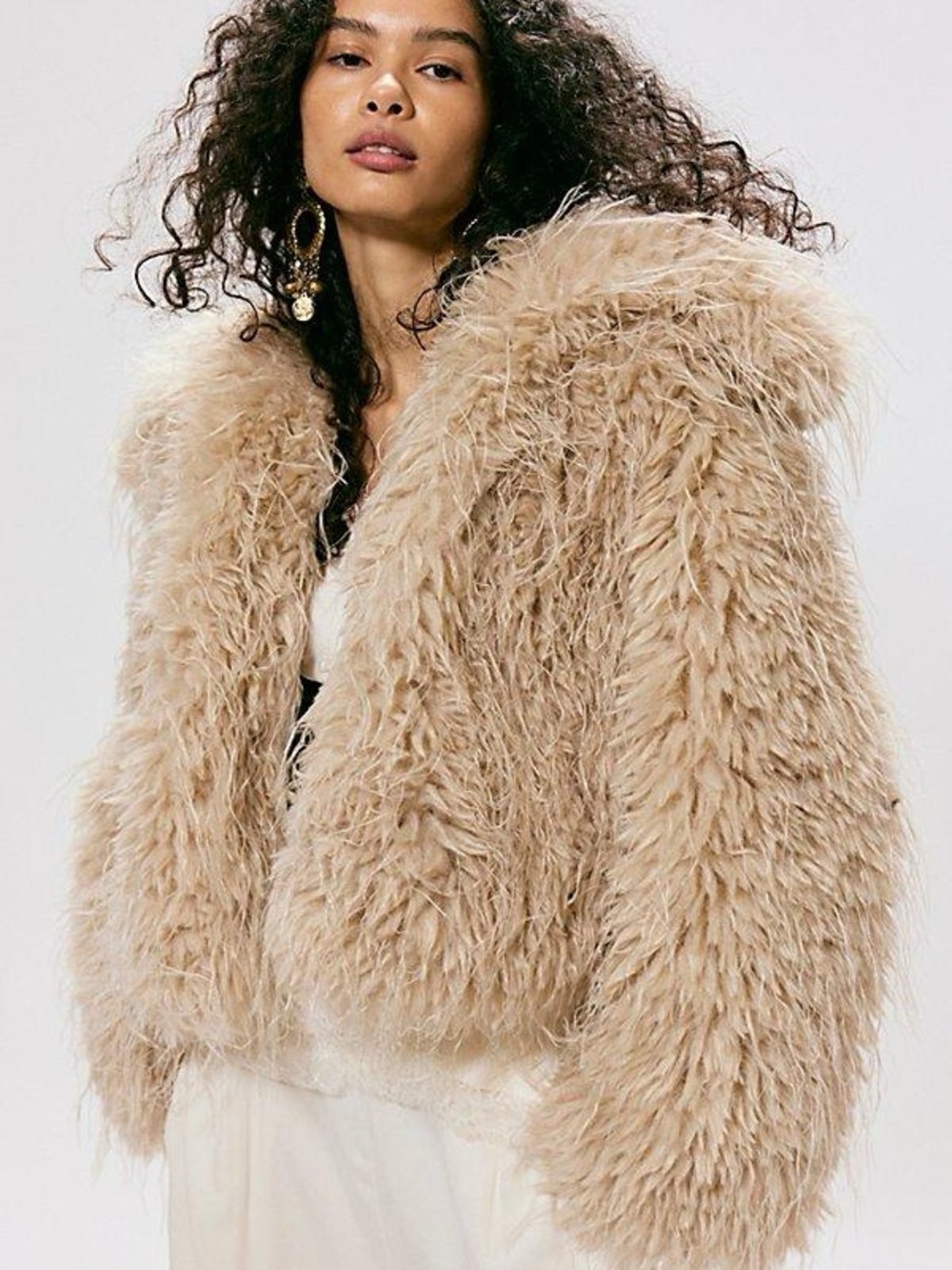 ๐ฏ๐น Free People ~ Moonlight Glam Faux Fur Jacket - Picture 11 of 14